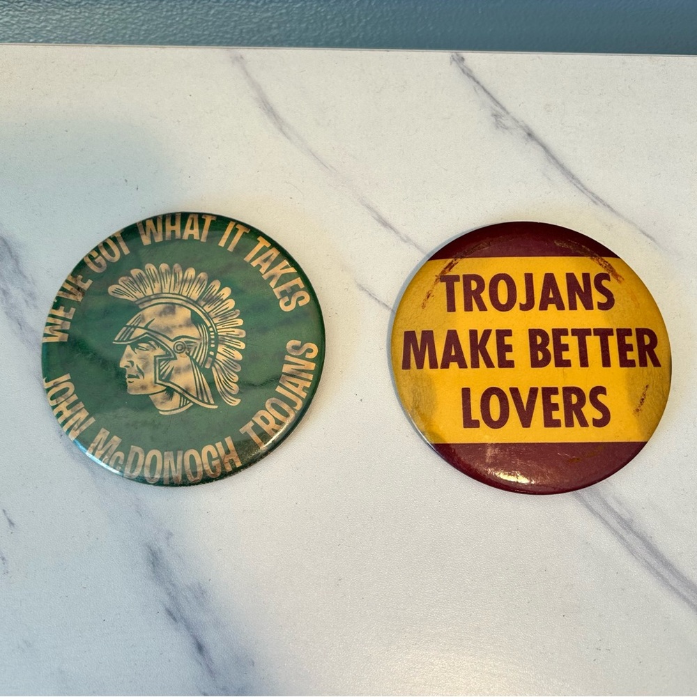 USC Trojan Themed Decorative oversize button pins